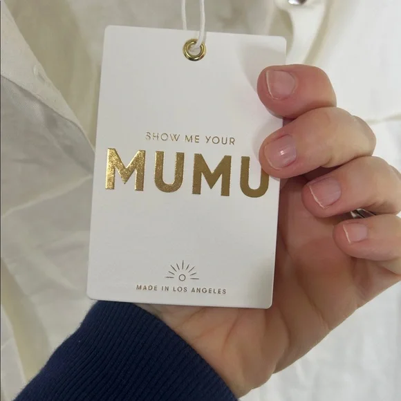 NWT SHOW ME YOUR MUMU White Basic Sleeveless Button Up Dress Size Small - Picture 6 of 15